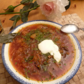 Borscht Novosibirsk - Sopa russa de beterraba