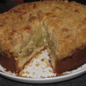 Crumb cake de maçãs e peras