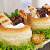 Vol au Vent de frango com Cogumelos