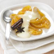 Tangerinas em calda com zabaglione