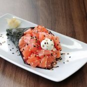 Temaki de Salmão com Cebolinha