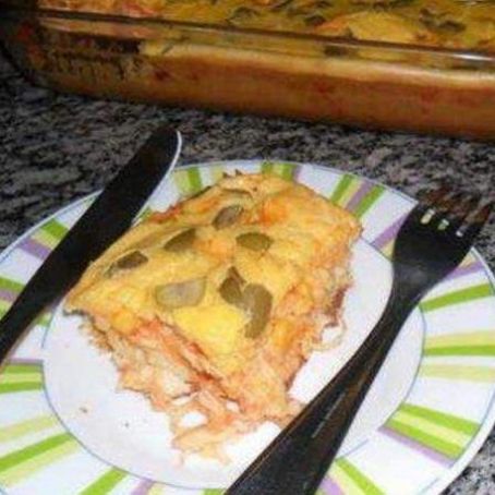 Torta salgada de frango com requeijão