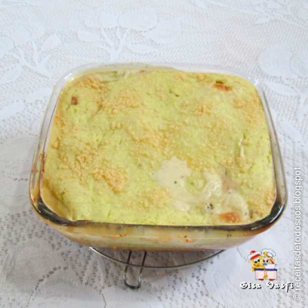 Torta de arroz e requeijão