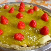 Torta de batata doce e frutas com probióticos