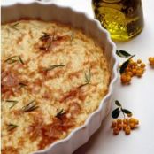 Torta integral de espinafre e moçarela de búfala