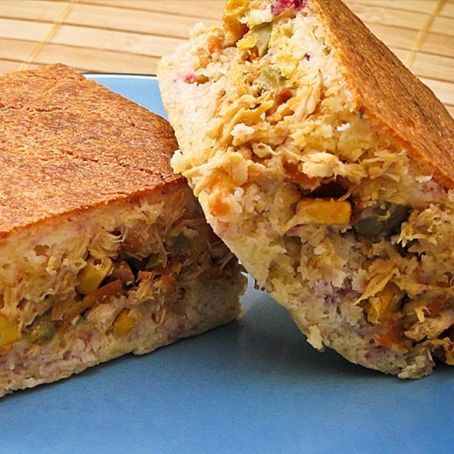 Torta de frango com queijo