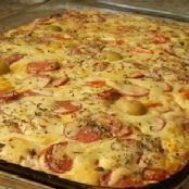 Torta rápida com salsicha