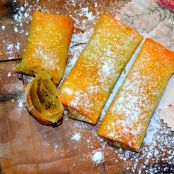 Travesseiros de kiwi com sésamo - Etapa 1