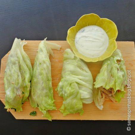 Wrap de Frango em Folha de Alface