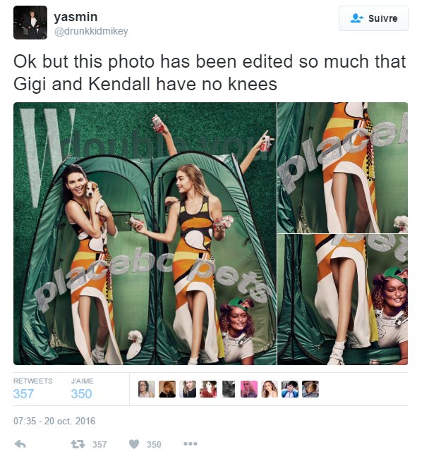 KENDALL JENNER e GIGI HADID e o retoque PHOTOSHOP foi LONGE DEMAIS!